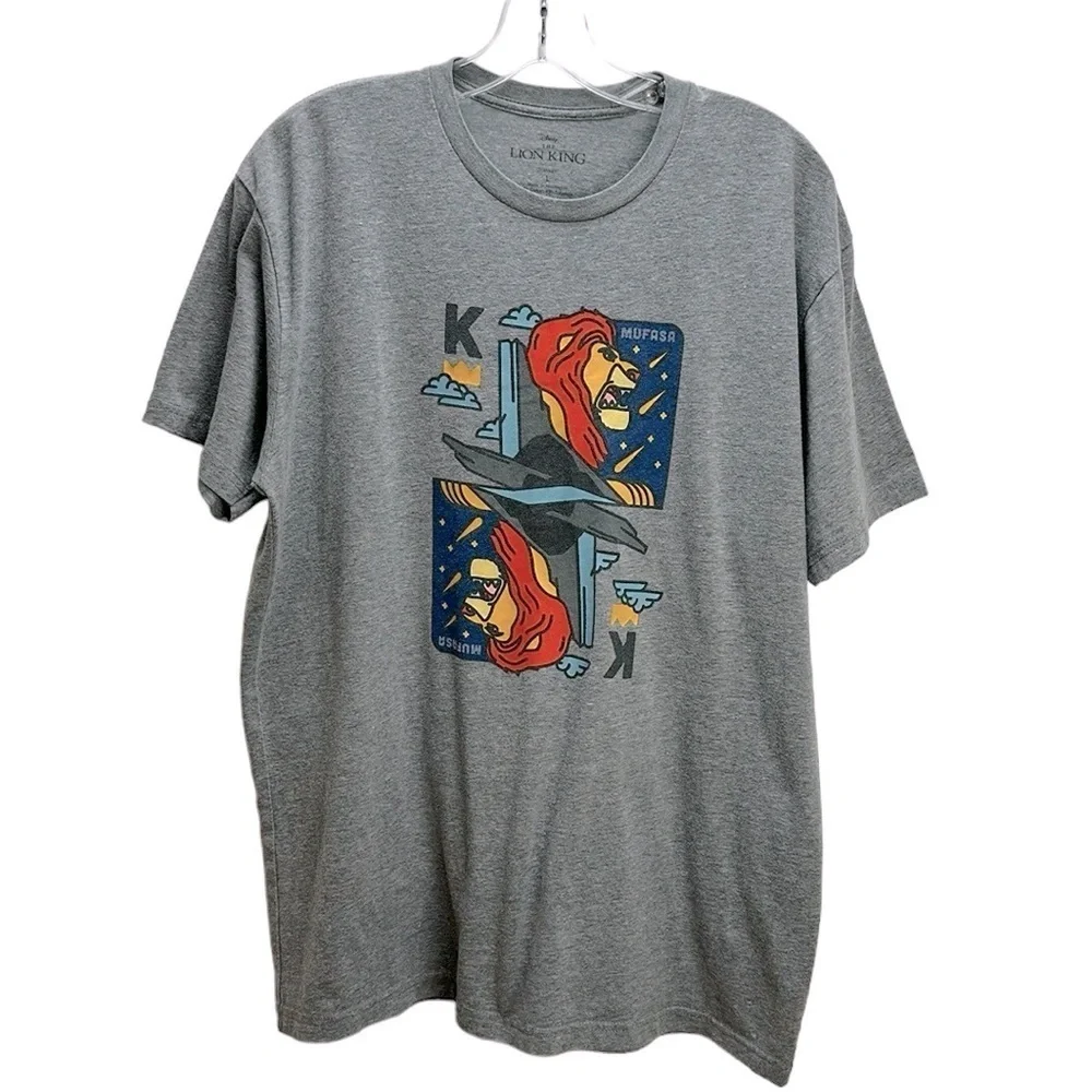 Disney The Lion King Mufasa‎ Card Graphic T-Shirt Tee Size Large
